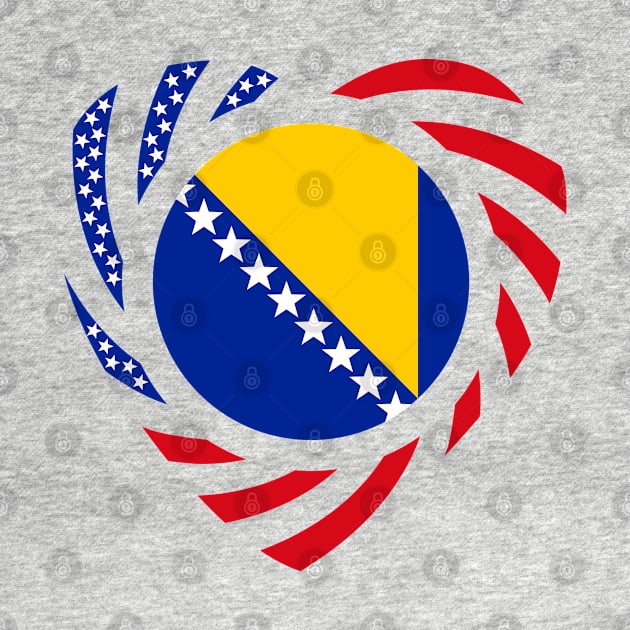 Bosnian American Multinational Patriot Flag Series (Heart) by Village Values